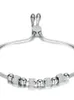 Link łańcuch ślizgający się Regulowana bransoletka Making Kryształowe Koraliki Charm Bangle dla kobiet biżuteria ślubna Fawn22
