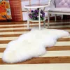 Antiskid Soft Faux Fur Wool Carpet Indoor Sheepskin Rug Modern Carpet Mat Blue White Pink Gray Living Room 211217