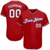 Custom Red Navy-White-04548 Authentic Baseball Jersey