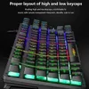 Luminous Gaming Mechanical Keyboard 87 Keys With RGB LED Backlit USB Wired 15M Keybord Waterproof MultiMedia For Tablet Desktop 28447395