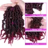 10 InchShort Curly Pre-twisted Braids Spring Twist Crochet Hair 15 trådar/st för svarta kvinnor Spring Twist Hair Bomb Twist Bob Syntetisk hårförlängning LS28