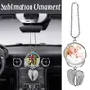 Sublimation Auto Ornament Dekorationen Engelsflügel Form leer Heißtransferdruck Verbrauchsmaterialien liefert neuen Stil Großhandel T889 123 S2