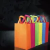 New colorful folding Bag Non-woven fabric Foldable Shopping Bags Reusable Eco-Friendly folding Bag Storage Bags sea shipping PAE10484
