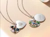 sublimation blank heart love locket photo necklaces pendants Valentines Day gift hot tranfer printing consumable