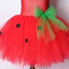 女の子のPatry Dand Princess Costume Red Tutu Dress Girls 0-12Yストロベリーデザインの赤ちゃんタツ - ドレス誕生日服子供Q0716