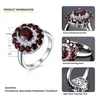 Hutang Natural Moçambique Garnet 925 Silver Ring Röd ädelsten Solid 925 Sterling Vintage Ringar Fina Eleganta Kvinnor Smycken 211217