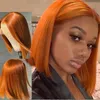 Yirubeauty 350 Färg 13x4 Spets Front Bob Wig rak 100 Human Hair Malaysian Middle Part Wigs 1016inch Transparent spets Color9537305