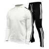 Dragkedja Tracksuit Män Set Sportande 2 stycken Sweatsuit Män Kläder Tryckta Hoodies Jacka Byxor Spårdrag Mans storlek M-XXL 210819