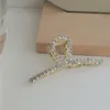 Nowe Moda Kobiety Pazury Włosów Pearl Dekoracyjne Metalowe Hair Clip Claw Narzędzie Fryzjerskie Akcesoria do włosów