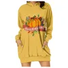 Basic Casual Dresses Casual Dresses 3xl Thanksgiving Day Women's Autumn Letter Printed Long Sleeve Sundress Sexy Plus Size Dress Vestido Robe