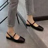 Vrouwen flats zomer vrouw sandalen vierkante teen slip op achterband dames lage hakken jurk schoenen zapatos mujer 9269n 220309