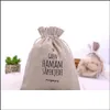 Pouches Display Natural Linen Dstring Pouches 8X11Cm 9X12Cm 10X15Cm Pack Of 50 Party Sack Soap Makeup Jewelry Gift Packaging Bags 2879