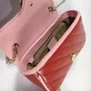 Totes Frauen Luxurys Designer Taschen Mode One-Shoulder Messenger Bag Shiny Noble Classic Color Matching Retro Comfort-Nummerierung 476433