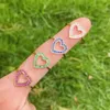 10 sztuk Charm CZ Micro Pave Heart Finger Pierścień Dla Kobiet Vintage Moda Pierścienie 2021 Kobiet Czeski Biżuteria Prezenty