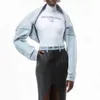 VGH Casual Blue Jacket pour les femmes revers à manches longues goutte épaule lâche minimaliste ouvert avant manteaux pour femmes mode 211014