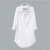 Camisa feminina longa primavera e outono blusa estilo solto camisas brancas 5XL plus size roupas femininas para senhora tops meu novo em 210225