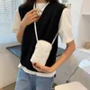 Abendtaschen Mini Weave Klappe für Frauen 2021 Hohe Qualität PU-Leder Messenger Bag Small Box Handtasche und Geldbörse Damen Telefon Crossbody