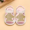 Sandali Prewalker 0-18 mesi Summer Girl Baby Sandalo traspirante Suola in gomma PU Scarpe antiscivolo Bambino