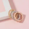 Złoto / Silver / Róża Złoto Nowy Modny Kryształowy Projektowanie Zaręczyny Biały Kolor Okrągły Cubic Cyrkon Rings Dla Kobiet Biżuteria Pierścionki Dekoracja