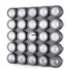 2 pcs Desempenho ao ar livre 25 cabeça 30W LED RGBA 4IN1 Bar à prova d 'água LED matriz fase de fase blinder de fundo de plátano