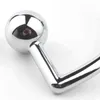 NXY Sex Anal toys Beeger Good quality Stainless Steel Metal Hook with Penis Ring for male Plug Penis Chastity Lock Fetish Cock 1202