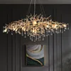 Ramos italianos cristal candelabro americano lustre luminárias lâmpadas LED lâmpadas de luxo europeu lâmpadas de suspensão home interior sala de jantar