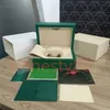 HJD Hoge Kwaliteit Groene Horloge Box Gevallen Papierzakken Certificaat Originele Dozen voor Houten Heren Horloges Geschenk Tassen Accessoires Handtas 126710 116610 126610 126610