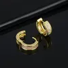2021 Hip Hop Earr Cuff Top Sell Luxury Jewelry 18k Gold Fill Pave White Sapphire CZ Diamond Party Women Wedding Clip Earring For M2791269