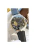 2021 Nieuwe luxe heren horloges vijf steken 46 mm maat automatische mechanische horloge maanfase polshorloges hoogwaardige topmerk lea202w