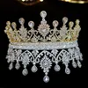 new luxury big shape women Bridal Wedding Tiaras Coroa De Noiva sparks Tiaras and crown headband hair accessories X0625