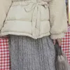 Manteau de laine d'agneau à revers Femmes Bow Tie Épissage Coton Peluche Vêtements Hiver Femme Étudiant Casual Lâche Épais Chaud Veste d'extérieur 210924