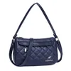 Ladies Romb Lattice Crossbody All-Mecz Solid Color Ramię Jakość Małe PU Skórzane Torebki Messenger