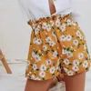 Boho Floral Impresso Verão Mulheres Shorts Cintura Elástica Alta Streetwear Lady Beach Shorts Plus Size W261 210526