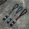 MKendn Paracord الحبل Keychain حزام مفتاح فوب EDC سكين مضيا البوصلة الحبل الجمجمة 550 المظلة الحبل الملحقات سستة G1019