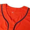 Maillot de baseball orange vierge 2021-22 broderie complète de haute qualité personnalisée votre nom votre numéro S-XXXL