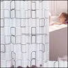 Shower Curtains Bathroom Aessories Bath Home & Garden 0.8M*1.8-1.8*2M Peva Waterproof Curtain Liner Translucent Luxury With 12 High Quality