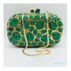 Designer-Evening Bags Women Crystal Prom Clutch Purse Luxury Green Diamond Bag 2021 Est Chain Clutches Gift