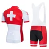 2022 Switzrland Team Kolarstwo Jersey Zestaw Lato MTB Odzież rowerowa Mężczyźni Road Rower Koszula Szorty Ropa Ciclismo Maillot Culotte