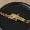 Link, cadeia de moda cinto fivela de três camadas pulseira All-match titanium aço multi-camada nicho design por atacado