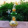 Corona Glass Bong Vendita calda Bong Triple Perc doccia dab rig riciclatore rosa bong alto Hitman Arm Tree Mini Purple Oil Rig Dab Color Bong