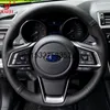 Subaru brz için kapaklar yeni forester xv yeni Outback Levorg Legacy WRX Deri Deri Süet Direksiyon Simidi Kapağı Araba Tekerlek Kapağı