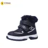 CLIBEE Enfants Chaud Hiver Bottes De Neige Garçons Filles Casual Sport Baskets Bottes Enfants Laine En Plein Air Martin Bottes Toddler Randonnée Boot 210315