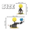 BZB MOC Rotatable Earth Moon Sun Buliding Block Solar System Model Science Projects Building Sets Educational Kids Toys Gifts H0917