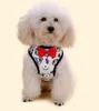 小さな犬のイブニングドレスちょう結びウエストコートハーネスリアースセットウォーキングペット用品
