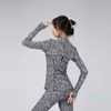 Dames Sportkleding Rits Sneldrogend Sportjack Uitloper Yoga Gym Professioneel polyester Sneeuwhardloopkleding4613867