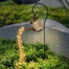 Sznurki Wróżki światła Mason Słoiki Outdoor Słoneczny Podlewanie Latarnia Wisząca Boże Narodzenie Decor Retro Metal Drzewa Lampa