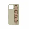 iPhone 15 Pro Max 14 Plus 13 Mini 12 11 XS XR XS PU Classic Leather Protection Case Cover with Wrist Band L01のファッションデザイナー電話ケース