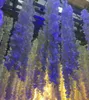 Elegant DIY silk Artificial Flower Wisteria Flowers Vine 34CM Home Garden Wall Hanging DIY Rattan Centerpiece Xmas Party Wedding Decoration Backdrop