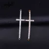 10st / Lot Cross Shape Connector Lyxigt Rhinestone Armband Neckalce Pendants Göra Kvinnor Smycken Resultat DIY