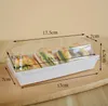 Cake Box Transparent Transparent Sandwich Bouffée Biscuit Dessert Cuisson Emballage Boîtes Papier Cadeaux Cas Carré Rectangle Conteneur RRA9665